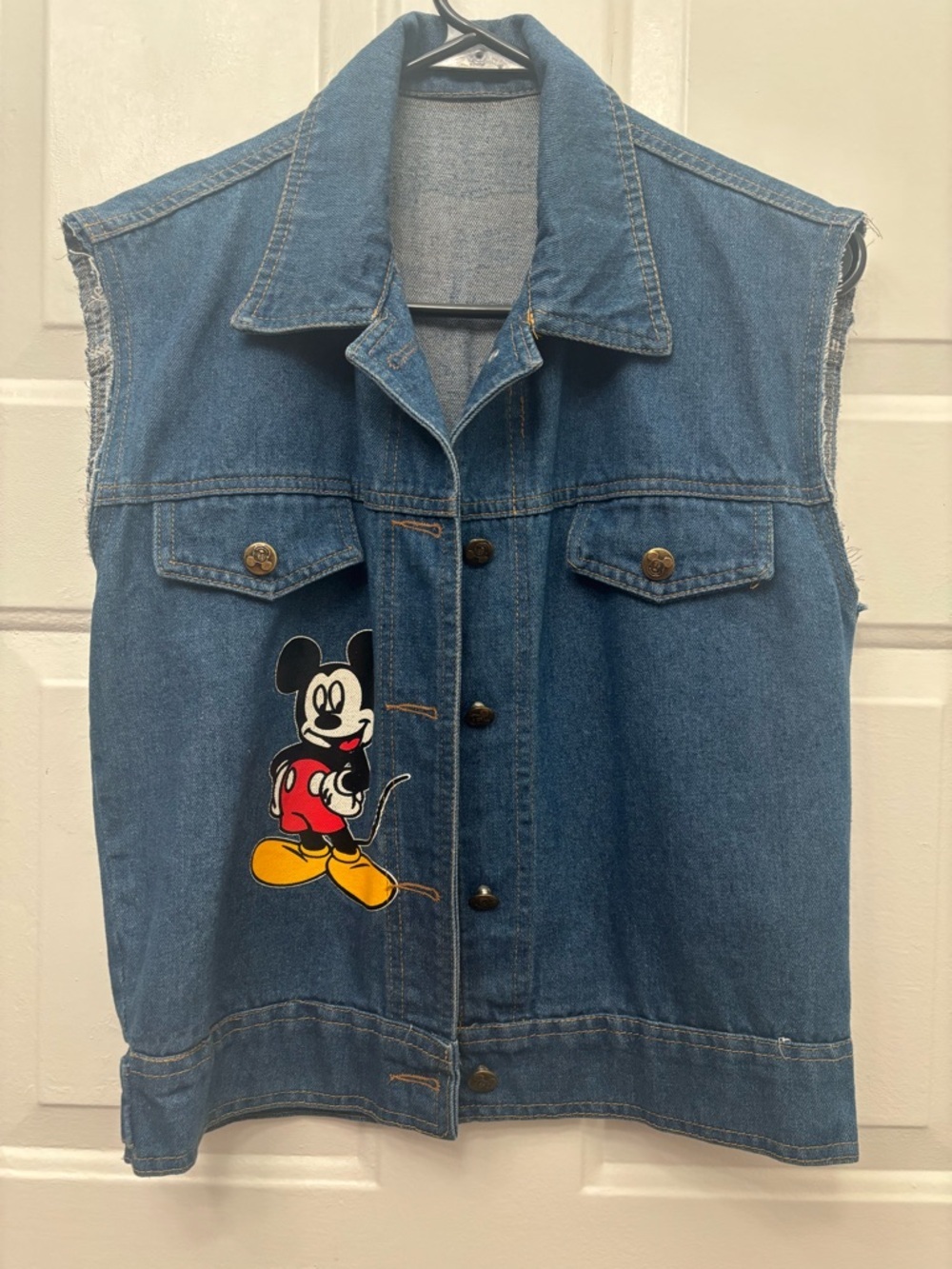 Disney Blue Denim Mickey Mouse denim vest